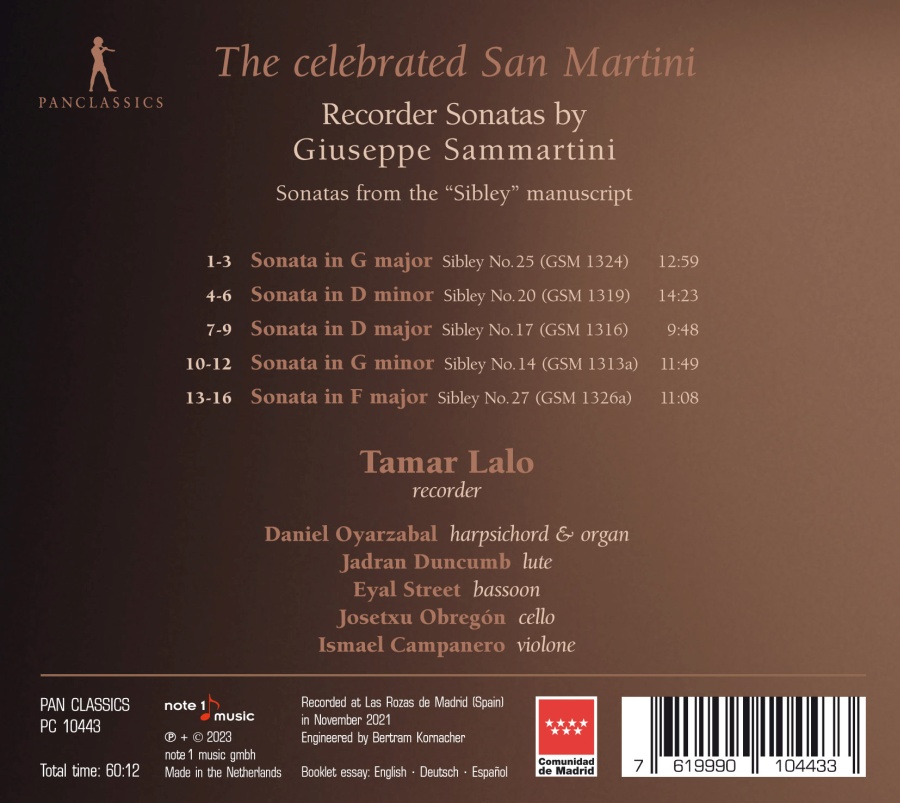 The Celebrated San Martini - Recorder Sonatas - slide-1