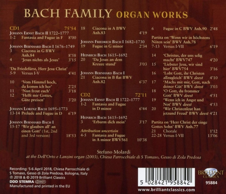 Bach Family: Organ Works - slide-1