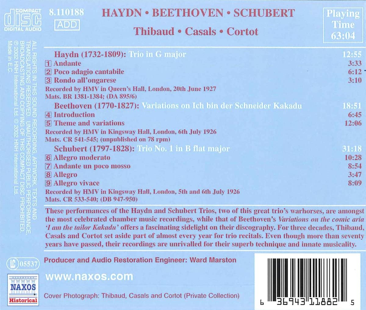 HAYDN / BEETHOVEN / SCHUBERT: Trio, Variatio - slide-1