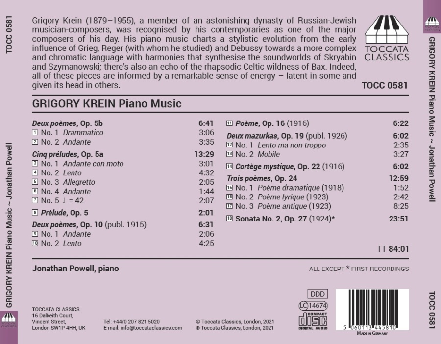 Krein: Piano Music - slide-1