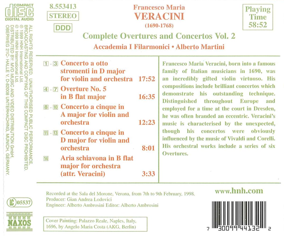 VERACINI: Overtures and Concertos, Vol.  2 - slide-1