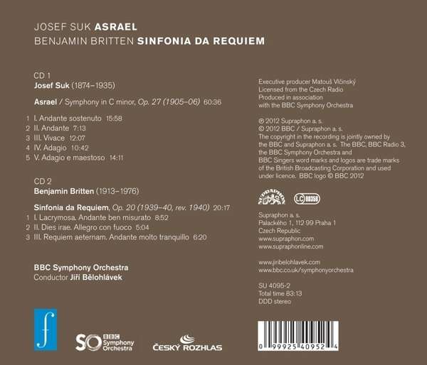 Suk: Asrael - Symphony Op. 27, / Britten: Sinfonia da Requiem - slide-1