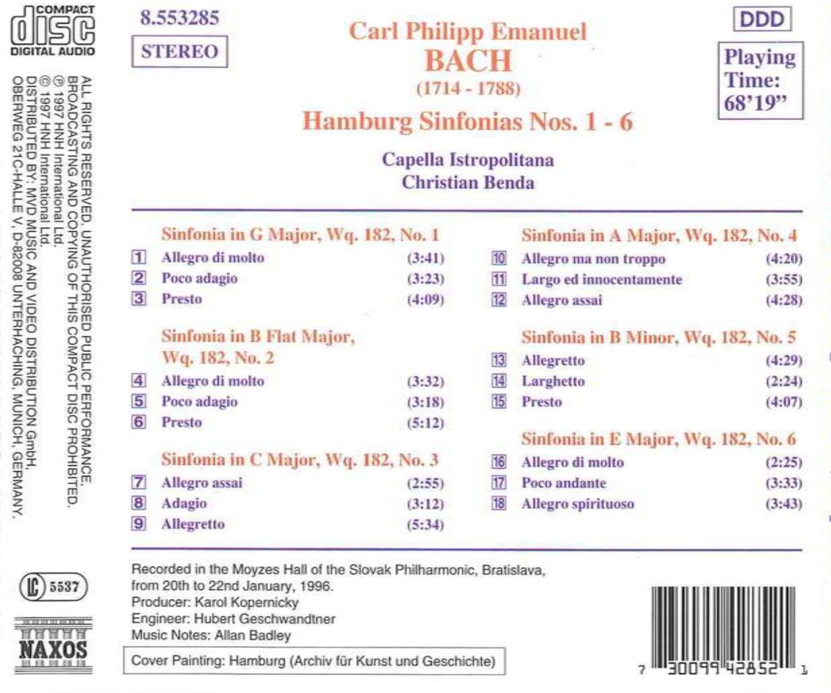 BACH C.P.E.: Hamburg Sinfonieas - slide-1