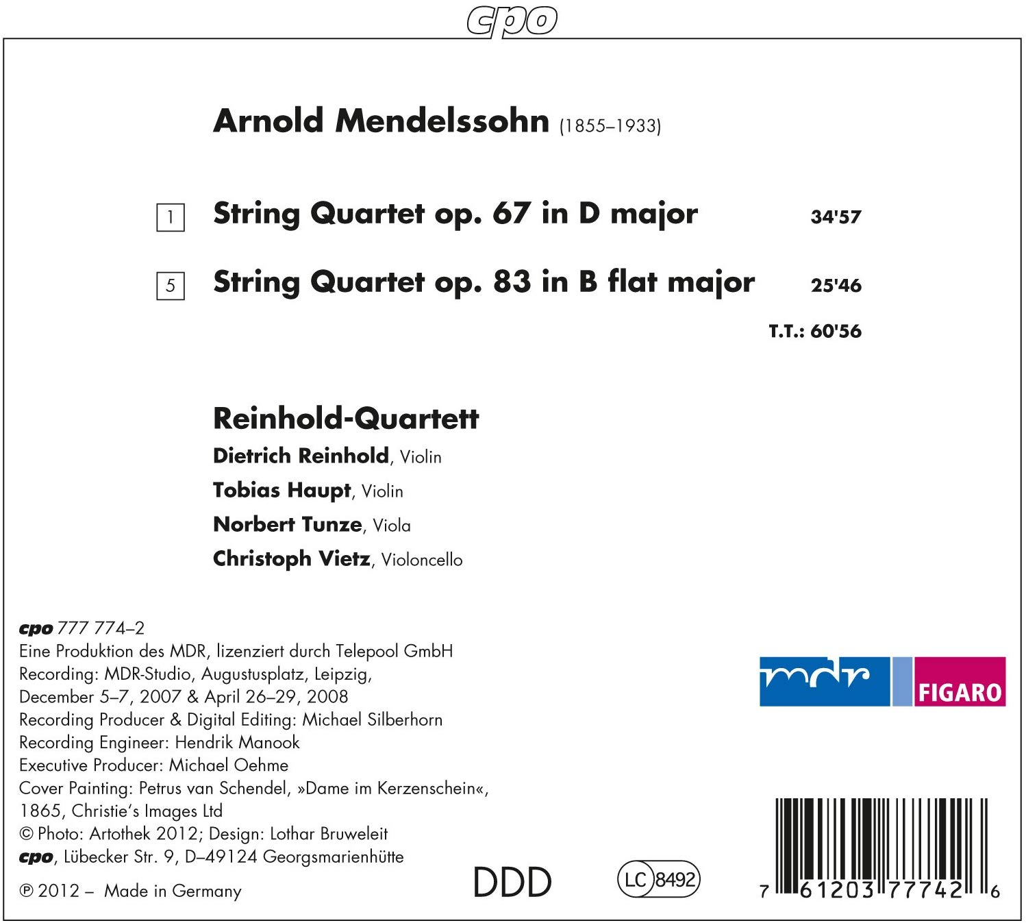 Mendelssohn Arnold: String Quartets - slide-1