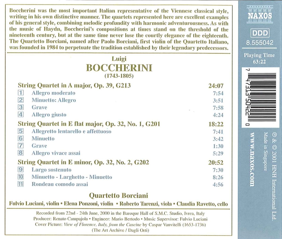 BOCCHERINI: String Quartets op. 32 & 39 - slide-1