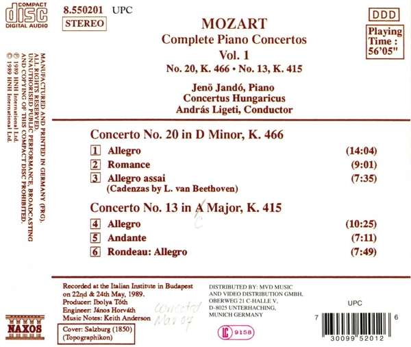 Mozart: Piano Concertos Nos. 13 and 20 - slide-1