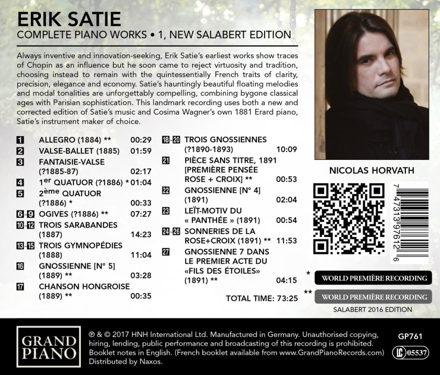 Satie: Complete Piano Works Vol. 1 - slide-1