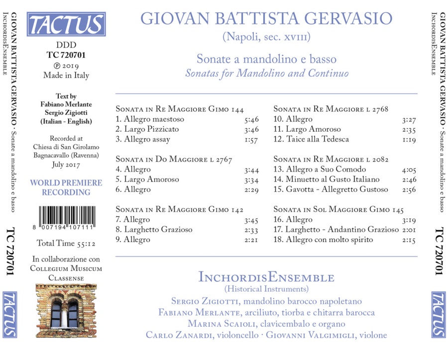 Gervasio: Sonatas for Mandolino - slide-1