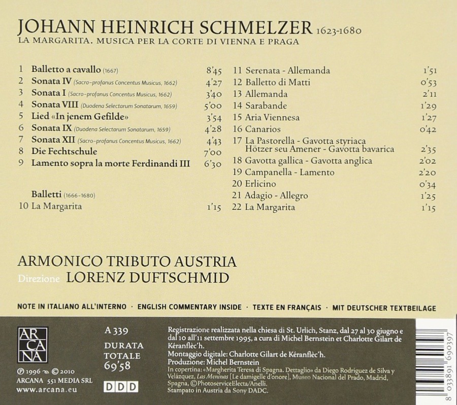 Schmelzer: La Margarita - Musica per la corte di Vienna e Praga - slide-1