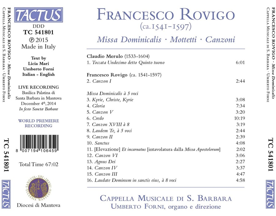 Rovigo: Missa Dominicalis Mottetti Canzoni - slide-1