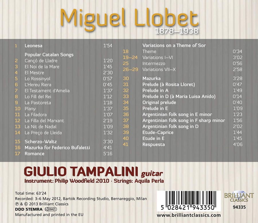 Llobet: Complete Guitar Music - slide-1