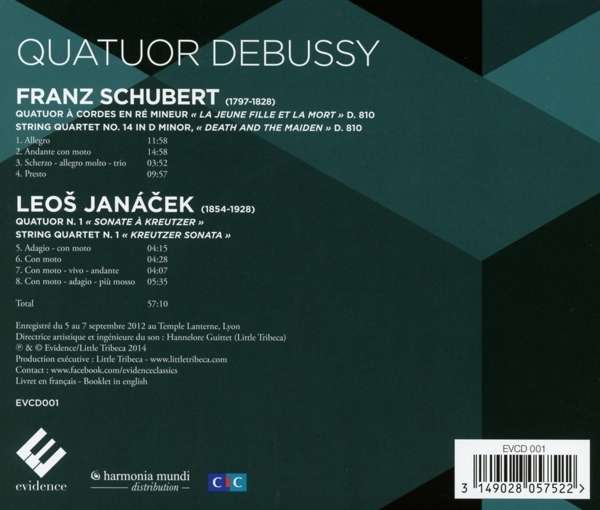 Schubert: String Quartet ‘Death and the Maiden’ Janacek: String Quartet ’Kreuzer Sonata’ - slide-1