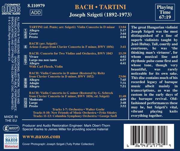 Bach / Tartini: Violin Concertos - slide-1