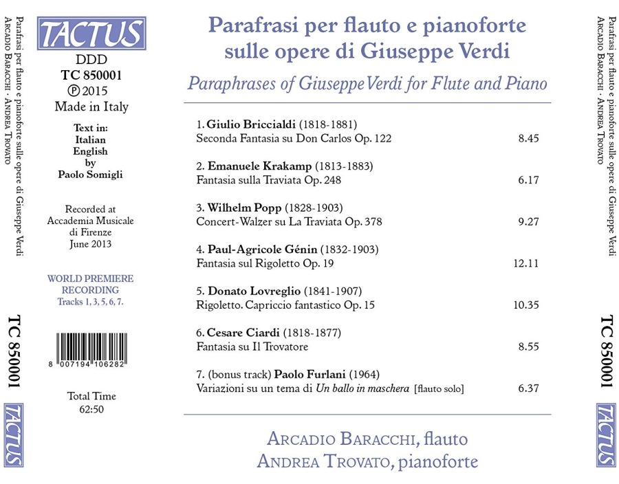 Paraphrases of Giuseppe Verdi for Flute and Piano - slide-1