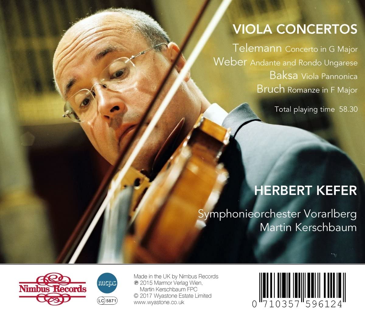 Telemann, Weber, Baksa, Bruch: Viola Concertos - slide-1