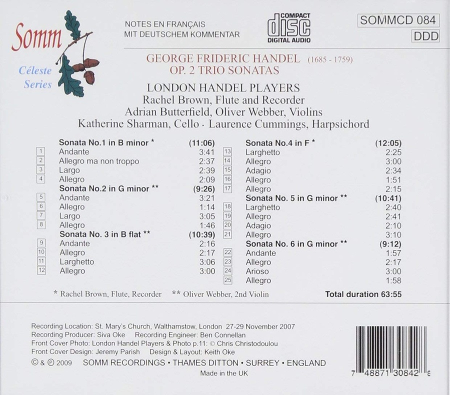 Handel: Op. 2 Trio Sonatas - slide-1