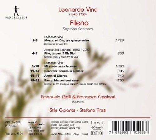 Vinci: Fileno - Soprano Cantatas - slide-1