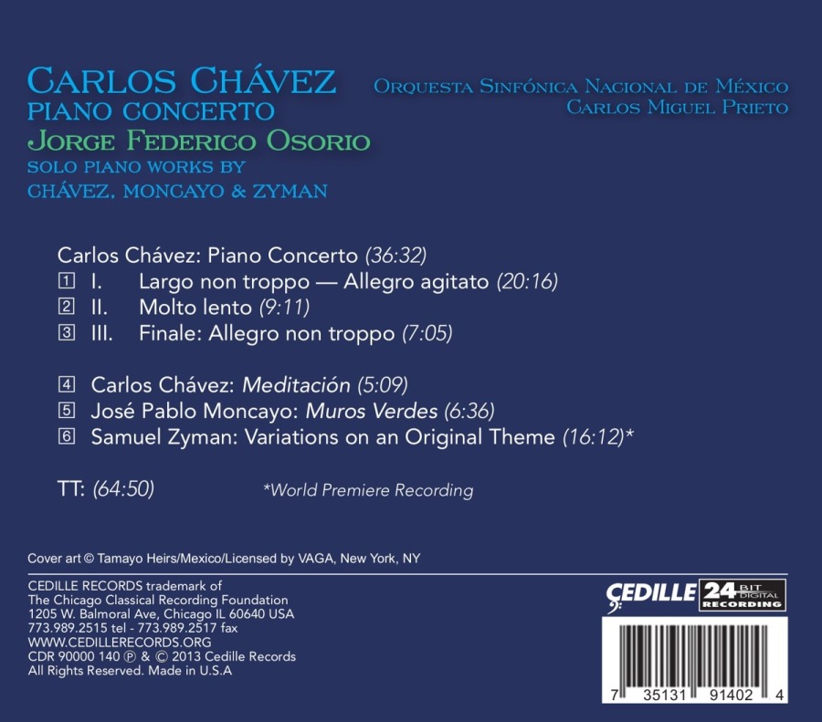 Chávez: Piano Concerto + solo works of Chávez, Moncayo & Zyman - slide-1