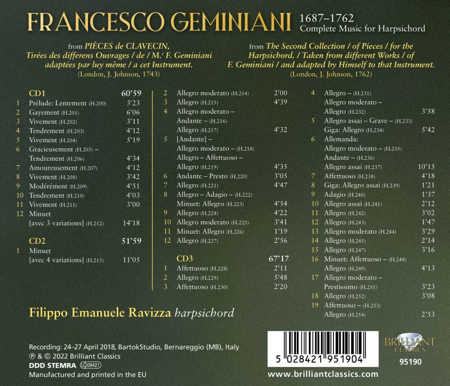 Geminiani: Complete Music for Harpsichord - slide-1