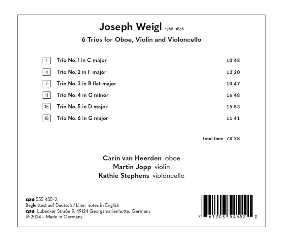 Weigl: 6 Trios for Oboe, Violin and Violoncello - slide-1