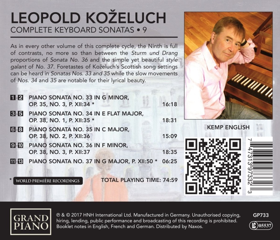 Koželuch: Keyboard Sonatas Vol. 9 - slide-1