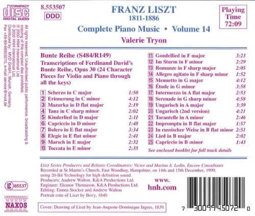 LISZT: Piano Music vol.14 - slide-1