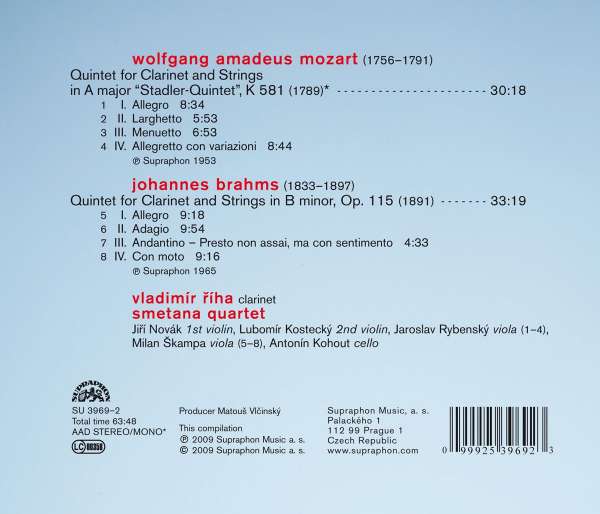 Mozart / Brahms: Clarinet Quintets - slide-1