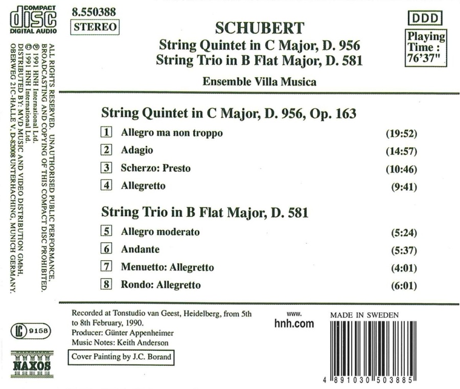 Schubert: String Quintet in C Major, String Trio in B-Flat Major - slide-1