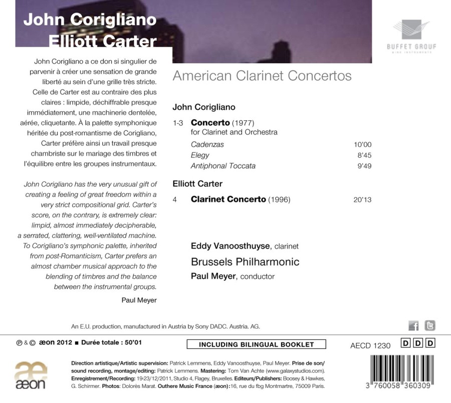 Corigliano & Carter: American Clarinet Concertos - slide-1