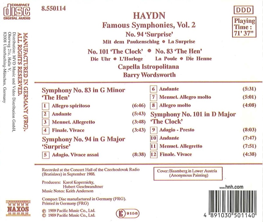 Haydn: Symph. 83, 94 & 101 - slide-1