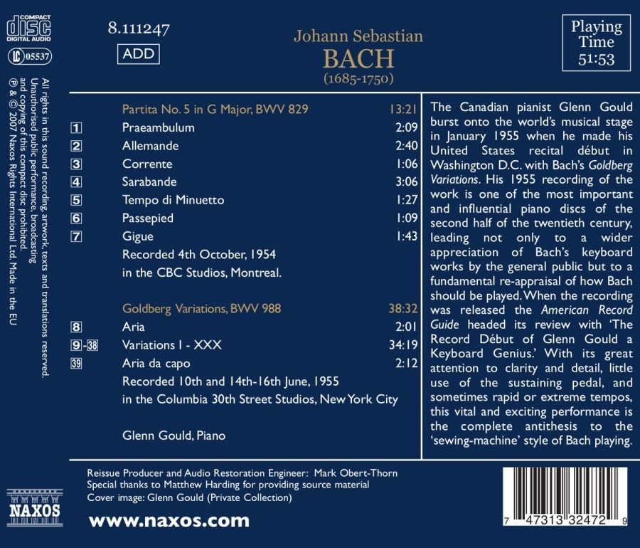 Bach, J.S.: Goldberg Variations, Partita No. 5 - slide-1