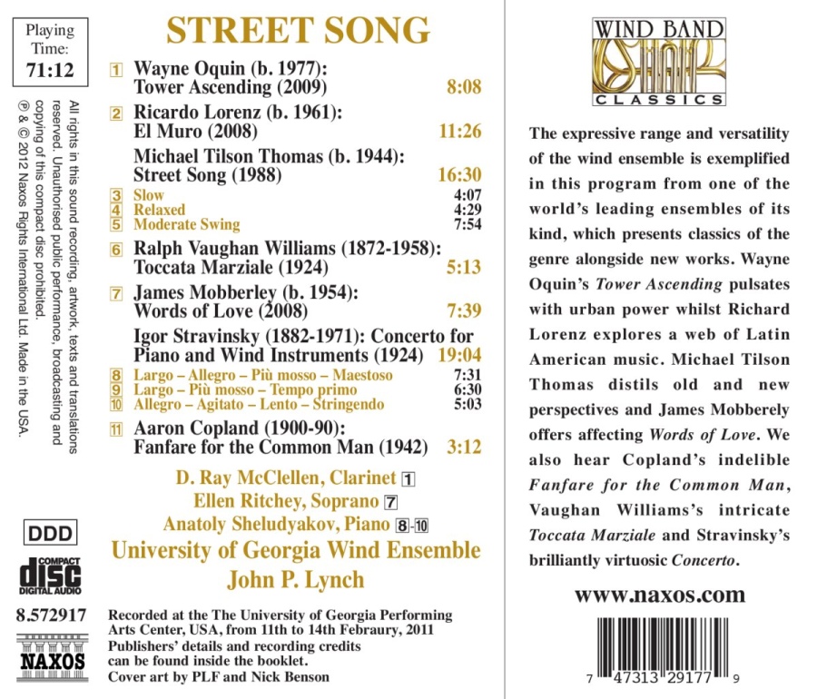 Street Song : Tilson, Thomas, Stravinsky, Copland, Vaughan Williams, Mobberley, ... - slide-1