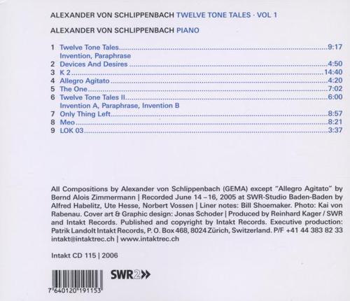 Alexander von Schlippenbach: Twelve Tone Tales, Vol. 1 - slide-1