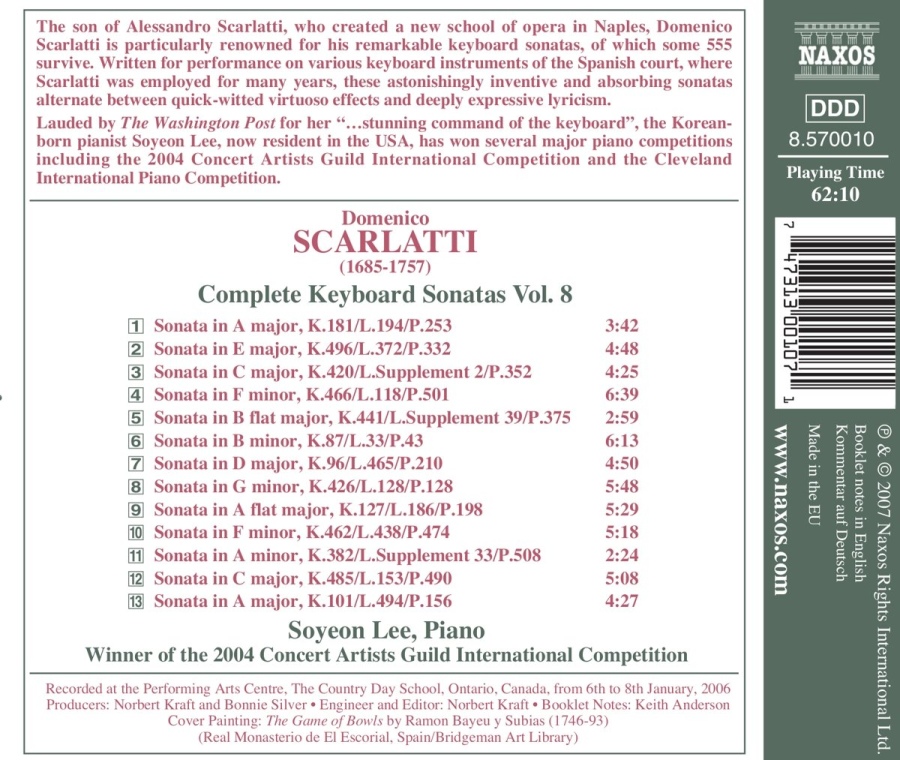 Scarlatti: Domenico - Complete  Sonatas Vol.8 - slide-1