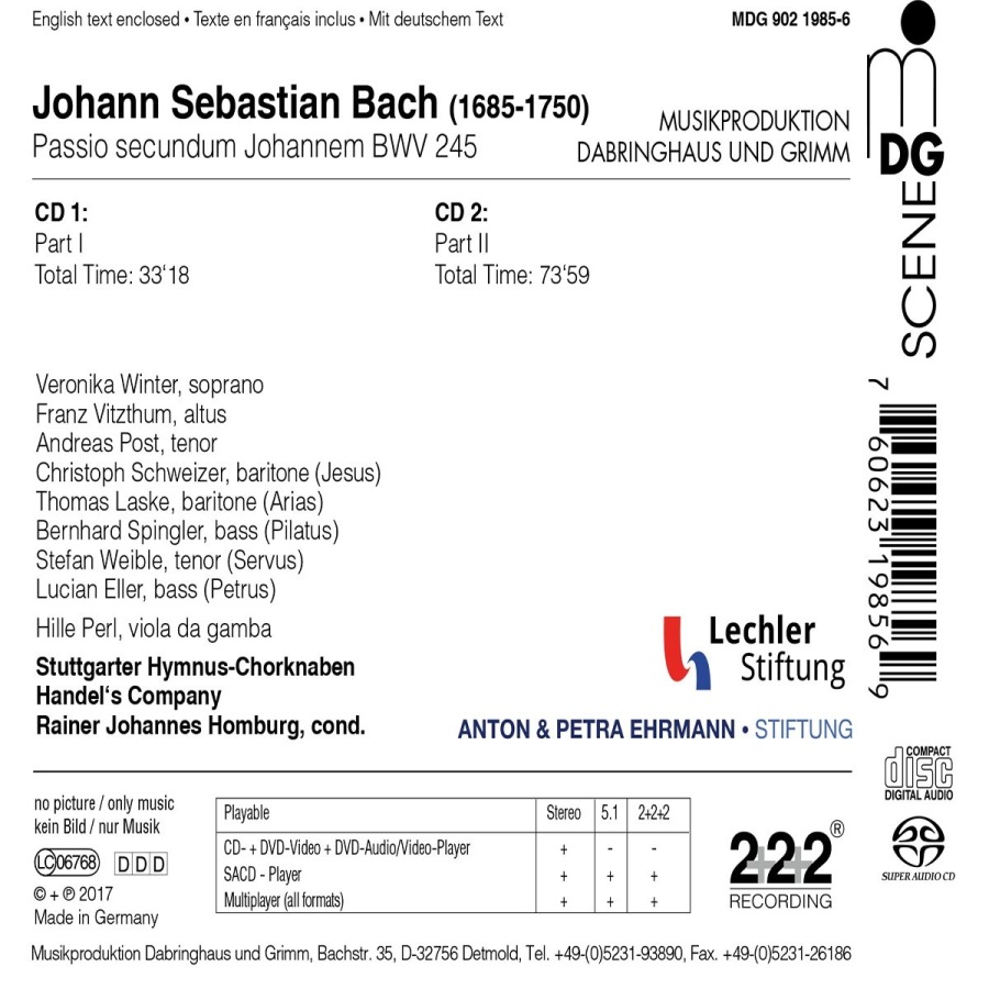 Bach: St. John Passion BWV 245 - slide-1