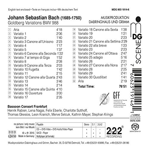 Bach: Goldberg Variations (aranżacja na zespół fagotowy) - slide-1