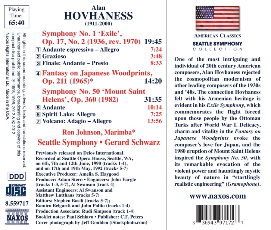 Alan Hovhaness: Symphony No. 1 ‘Exile’ & Symphony No. 50 ‘Mount Saint Helens’ - slide-1