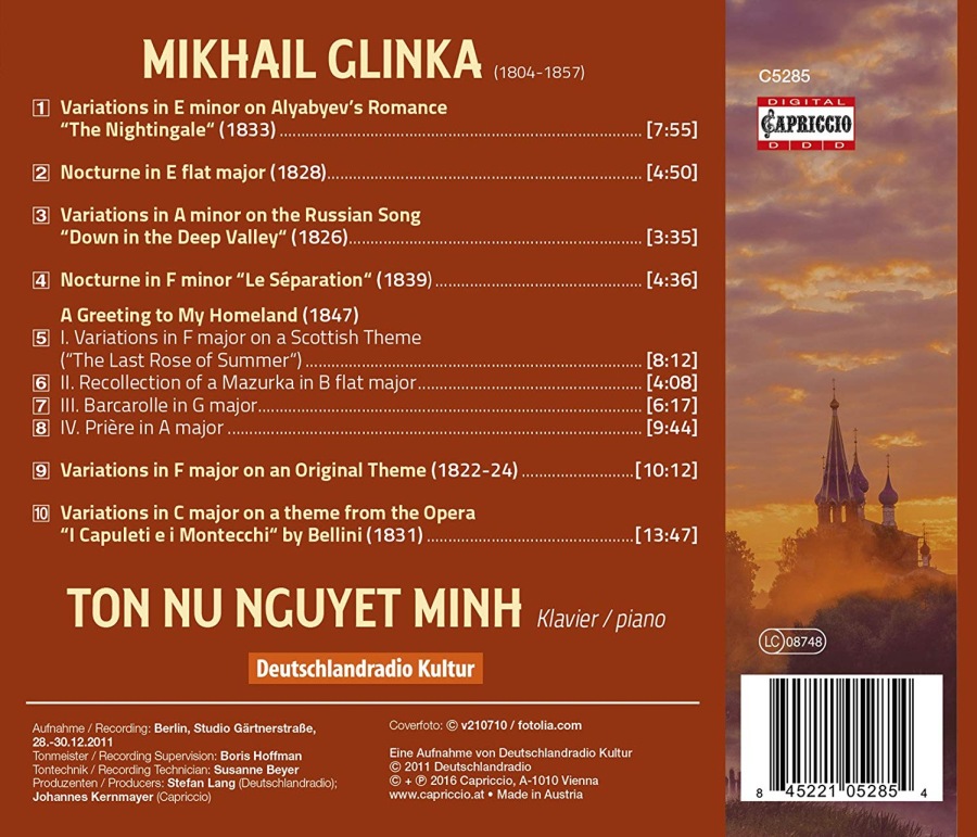 Glinka: Piano Variations, A Greeting to My Homeland Nocturnes - slide-1