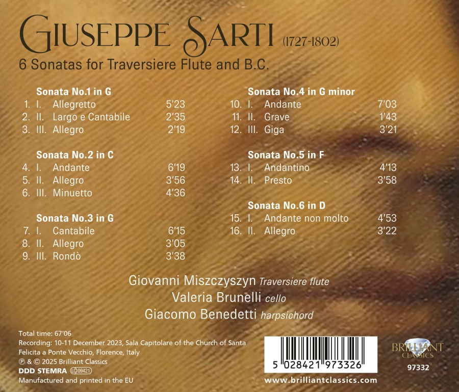 Sarti: 6 Sonatas for Traversiere Flute & B.C. - slide-1