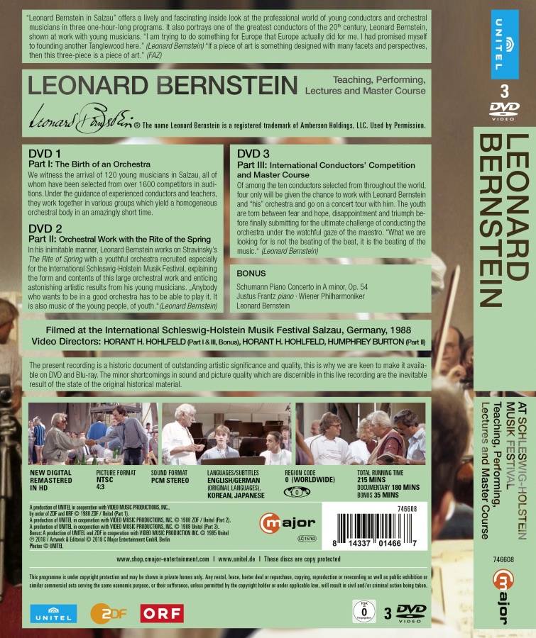 Leonard Bernstein at Schleswig-Holstein Musik Festival - Teaching, Performing, Lectures and Master Course - slide-1