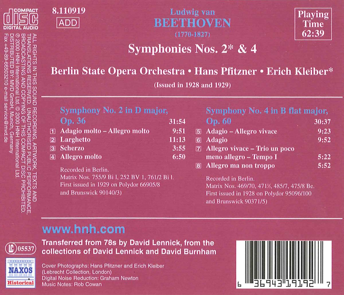 Beethoven: Symphonies Nos. 2 and 4 - slide-1