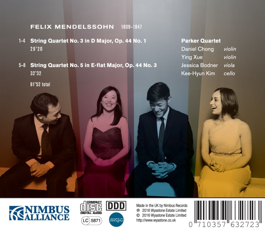 Mendelssohn: String Quartets Op. 44 Nos. 1 & 3 - slide-1