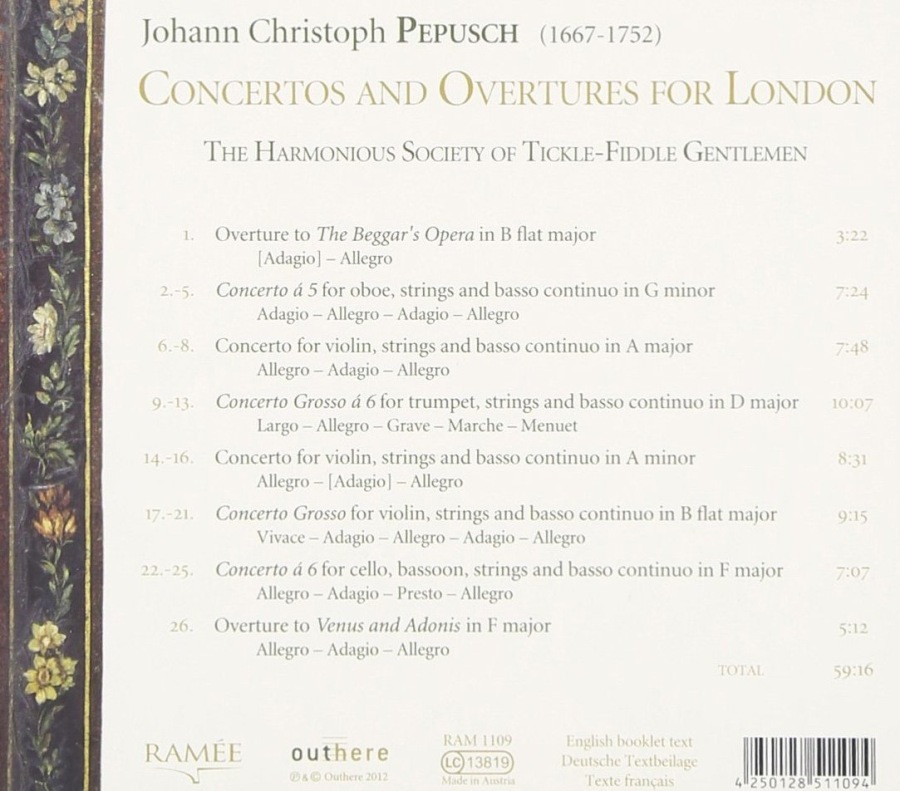 Pepusch: Concertos and Overtures for London - slide-1
