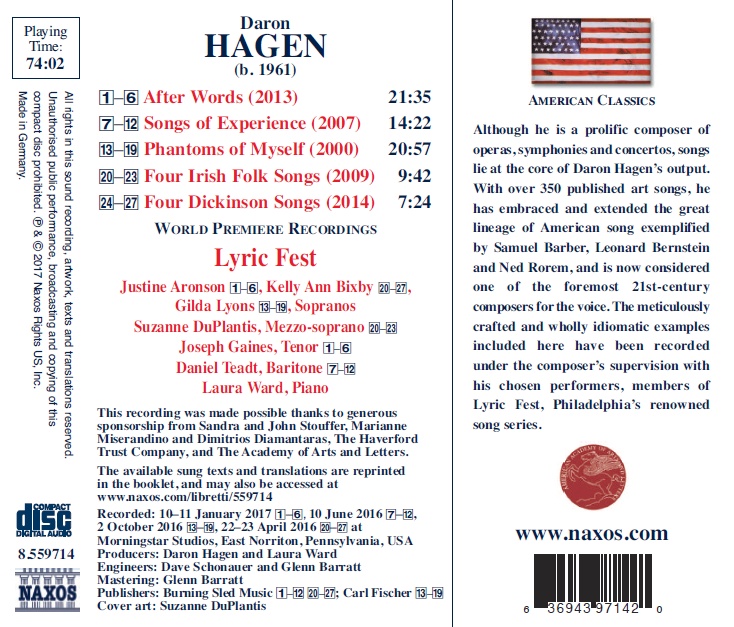 Hagen: 21st Century Song Cycles - slide-1
