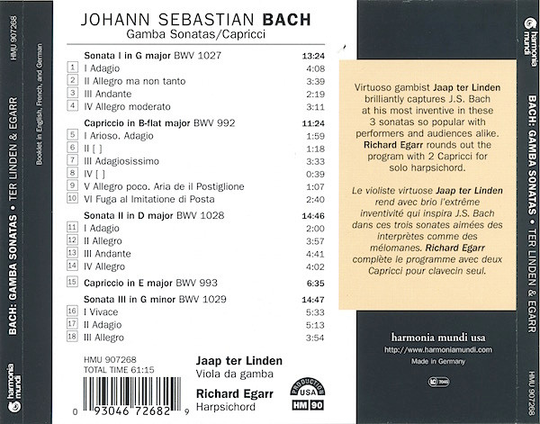 BACH: Gamba Sonatas - slide-1