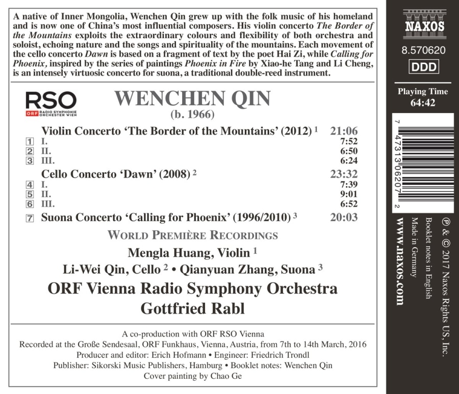 Wenchen Qin: Violin Concerto; Cello Concerto; Suona Concerto - slide-1