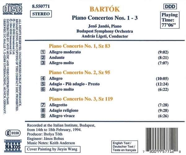 BARTOK: Piano Concertos 1-3 - slide-1