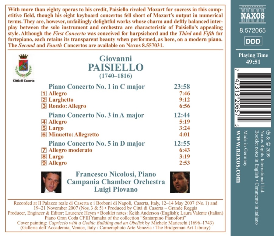 Paisiello: Piano Concertos 1, 3 & 5 - slide-1