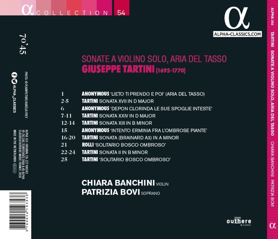 Tartini: Sonate a violino solo and Aria del Tasso - slide-1