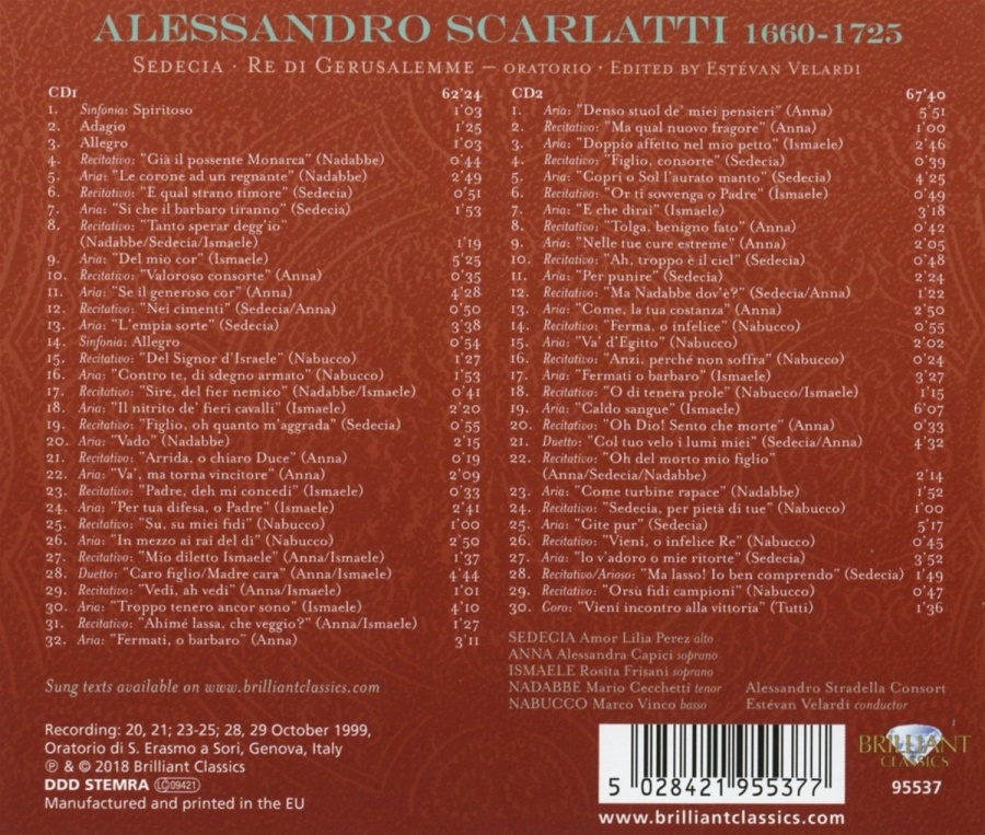 A. Scarlatti: Sedecia re di Gerusalemme - slide-1